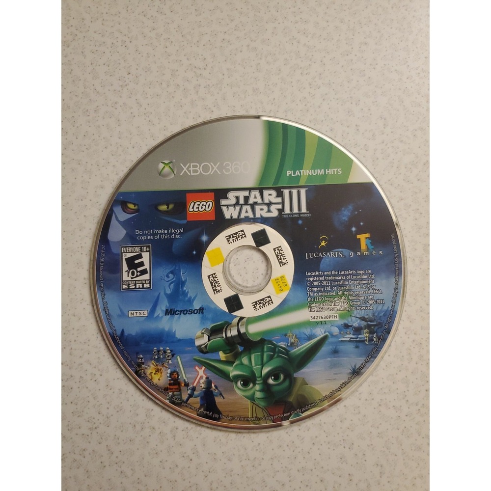 LEGO Star Wars III 3 The Clone Wars (Microsoft Xbox 360) Tested - Disc Only